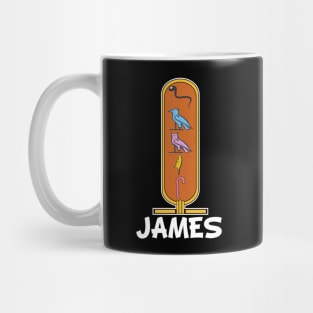 JAMES-American names in hieroglyphic letters-James, name in a Pharaonic Khartouch-Hieroglyphic pharaonic names Mug